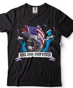 Mens Mens Reel Cool Godfather Fathers Day Reel Fishing T Shirt