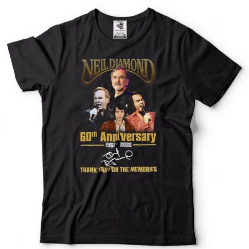 Men’s Neil Diamond 60th anniversary 1962 2022 thank you for the memories shirt