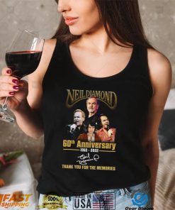 Men’s Neil Diamond 60th anniversary 1962 2022 thank you for the memories shirt