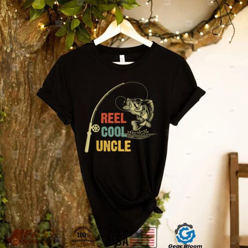 Mens Real Cool Uncle Fishing Daddy Father’s Day T Shirt