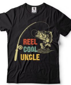 Mens Real Cool Uncle Fishing Daddy Father's Day T Shirt