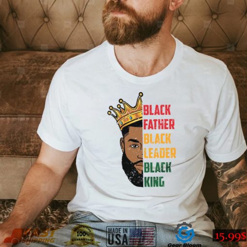Mens Strong Black King African American Natural Afro T Shirt
