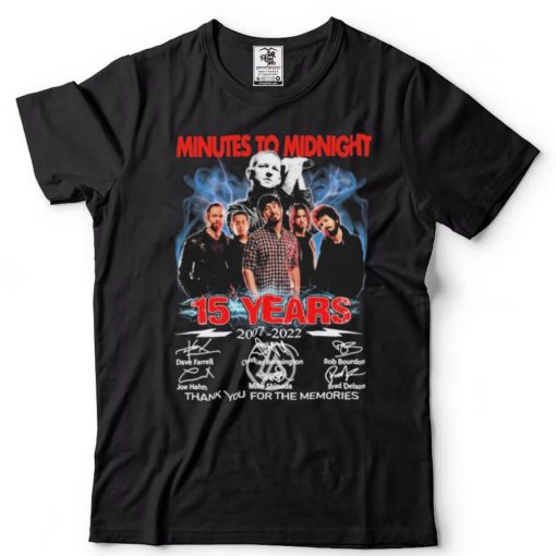 Minutes To Midnight 15 Years 2007 2022 Signatures Thank You For The Memories T Shirt
