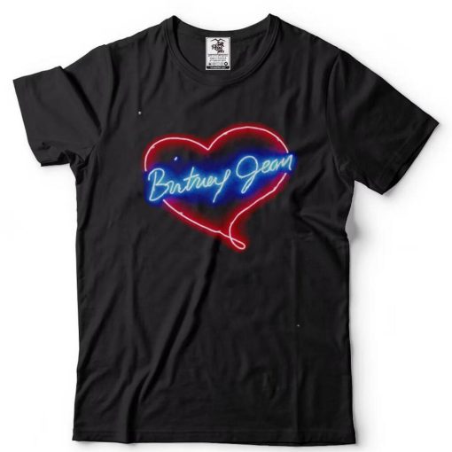 Neon Britney Jean Heart Britney Spears T Shirt