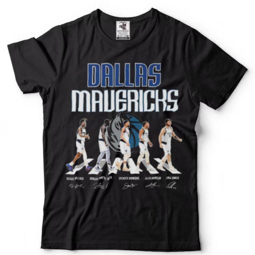 Official Dallas Mavericks Bullock and Finney Smith and Dinwiddie and Brunson and Doncic abbey road signatures shirt