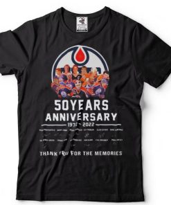Official Edmonton Oilers 50 Years Anniversary 1972 2022 Chipperfield and Lamb Signatures Thank Shirt