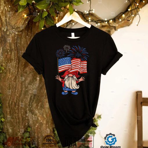 Patriotic Gnome 4th Of July American Flag Independence Day T Shirt