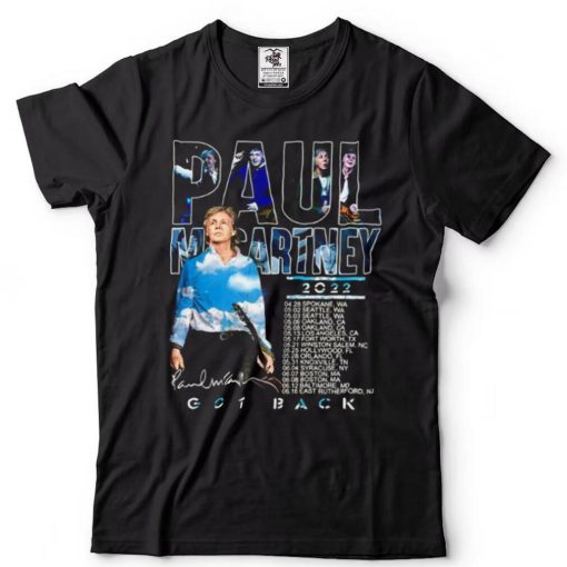 Paul McCartney 2022 Tour Got Back Signature T Shirt