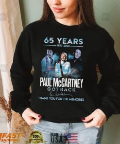 Paul McCartney 65 Years 1957 2022 Thank You For The Memories Shirt