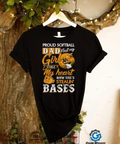 Proud Softball Dad Tee Girl Stole My Heart Fathers Day T Shirt
