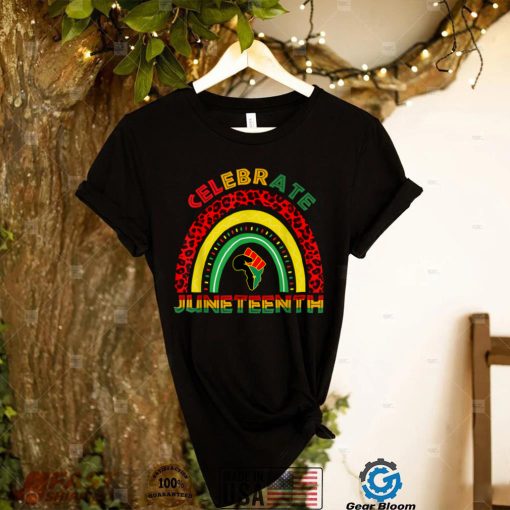 Rainbow African Independence Celebrate Juneteenth Freedom T Shirt