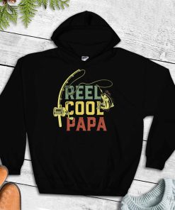 Reel Cool Papa Fishing Shirts, Fun Fathers Day Fishermen T Shirt