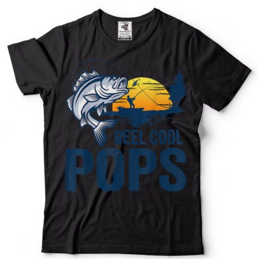 Reel Cool Pops Fishing Dad Gifts Father’s Day Fisherman Fish T Shirt