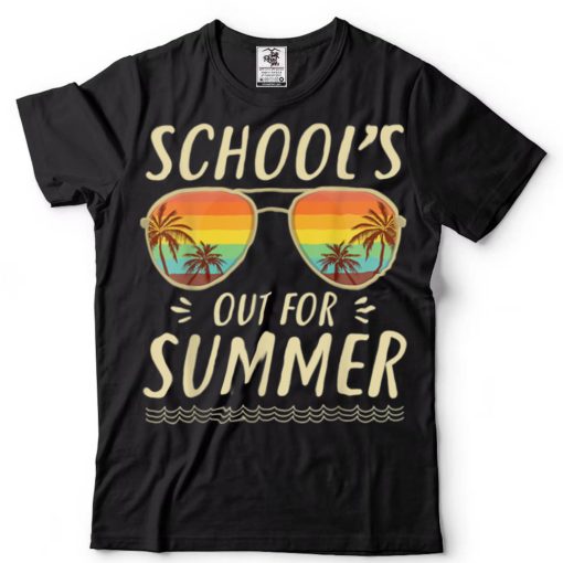 Retro Last Day Of School Schools Out For Summer Teacher Gift T Shirt (1)