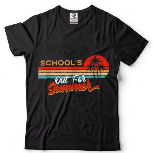 Retro Last Day Of School Schools Out For Summer Teacher T Shirt (1)