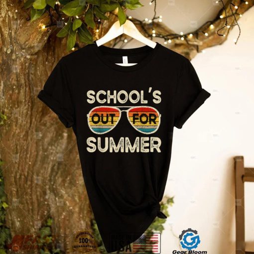 Retro Last Day Of School Schools Out For Summer Teacher T Shirt (2)