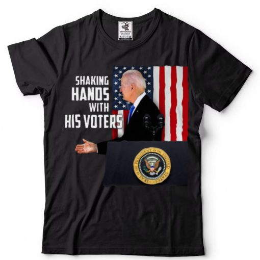 Shaking Hands With His Voters American Flag Joe Biden Shirt