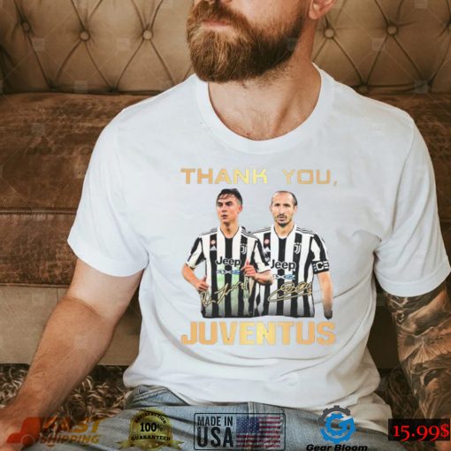 Thank You Paulo Dybala And Giorgio Chiellini Juventus Signatures Shirt