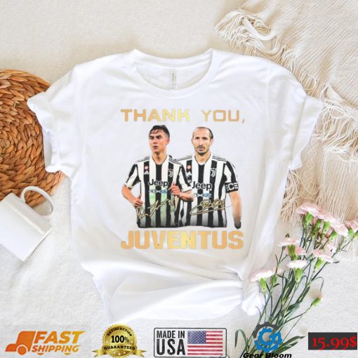 Thank You Paulo Dybala And Giorgio Chiellini Juventus Signatures Shirt
