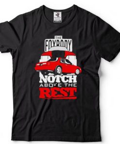 The Foxbody notch above the rest shirt