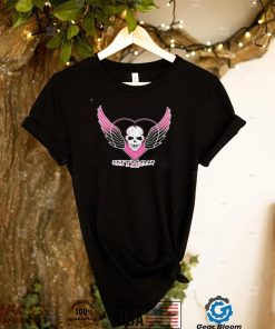 The Hitman Bret Hart Skull Wings Logo T Shirt