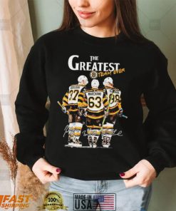 The greatest team ever Patrice Bergeron Brad Marchand David Pastrňák shirt