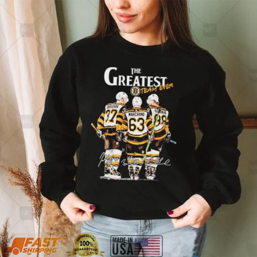 The greatest team ever Patrice Bergeron Brad Marchand David Pastrňák shirt