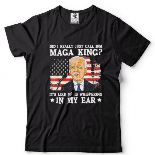 Trump whispering in biden’s ear ultra maga Biden meme shirt