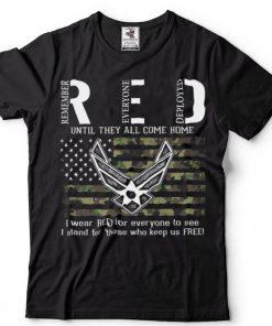 US Air Force Support RED Friday Remember Everyone Deployed Long Sleeve T Shirt