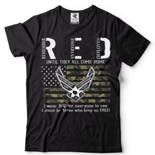 US Air Force Support RED Friday Remember Everyone Deployed Long Sleeve T Shirt