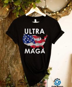 Ultra MAGA American Map Funny Support Trump Anti Biden T Shirt B0B185PQ3Y