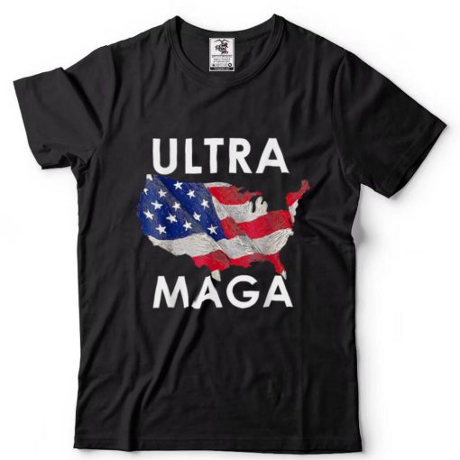 Ultra MAGA American Map Funny Support Trump Anti Biden T Shirt B0B185PQ3Y