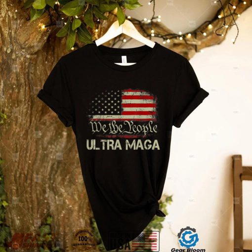 Ultra MAGA Shirt Funny Anti Biden US Flag Pro Trump Trendy T Shirt