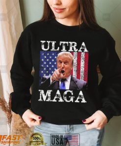 Ultra Mega King Trump Vintage American US Flag Anti Biden Shirt