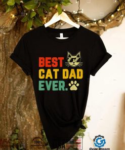 Vintage Best Cat Dad Ever Funny Cat Daddy Father’s Day Gift T Shirt