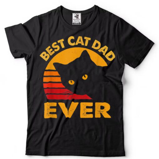 Vintage Best Cat Dad Ever Retro Father’s Day T T Shirt