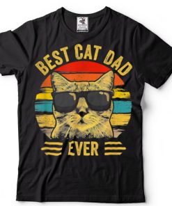 Vintage Best Cat Dad Ever T Shirt Cat Daddy Father's Day T Shirt (1)