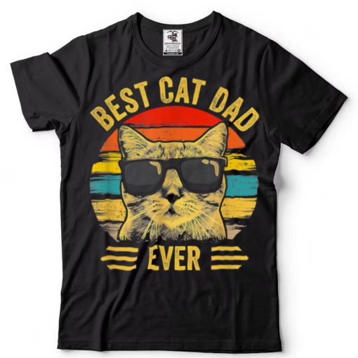 Vintage Best Cat Dad Ever T Shirt Cat Daddy Father’s Day T Shirt (1)