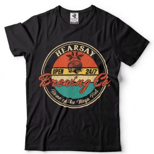 Vintage Mega Pint Brewing Co Happy Hour Anytime Hearsay T Shirt