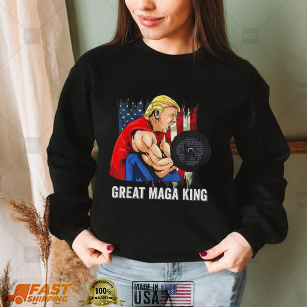 Vintage Old The Great MAGA King Ultra MAGA Patriotic Flag US Shirt