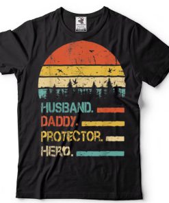 Vintage Retro Husband Daddy Protector Hero Father’s Day T Shirt