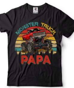 Vintage Retro Monster Truck Papa Driver Lover Father's Day T Shirt