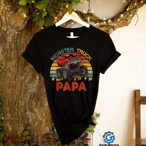 Vintage Retro Monster Truck Papa Driver Lover Father’s Day T Shirt