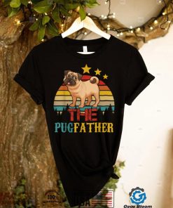 Vintage Retro The Pugfather Funny Pug Dog Lover Father's Day T Shirt