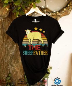 Vintage Retro The Sheepfather Funny Sheep Lover Father’s Day T Shirt