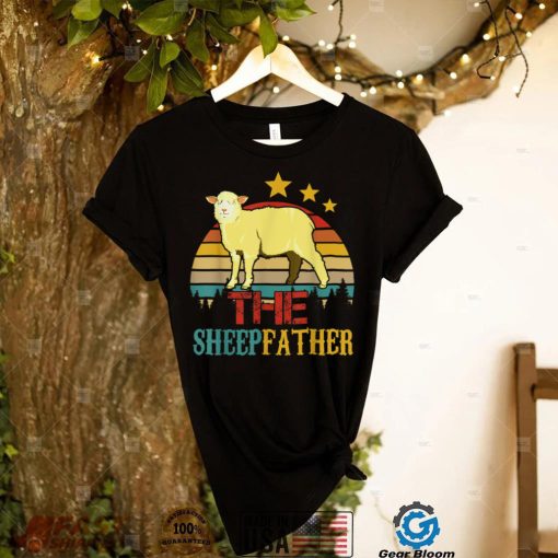 Vintage Retro The Sheepfather Funny Sheep Lover Father’s Day T Shirt