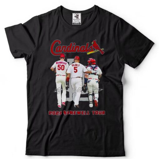 Wainwright Yadier Molina and Pujols the last dance St. Louis Cardinals 2022 Farewell Tour signatures shirt