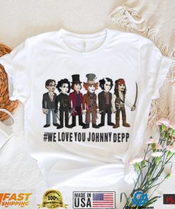 We Love You Johnny Depp Design Cartoon T Shirt