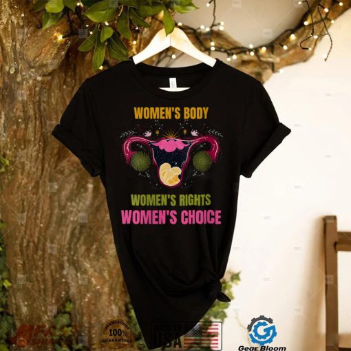 Womens Pro Choice Shirt Support Abortion Women's Rights Uterus V Neck T Shirt