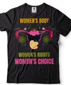Womens Pro Choice Shirt Support Abortion Women’s Rights Uterus V Neck T Shirt